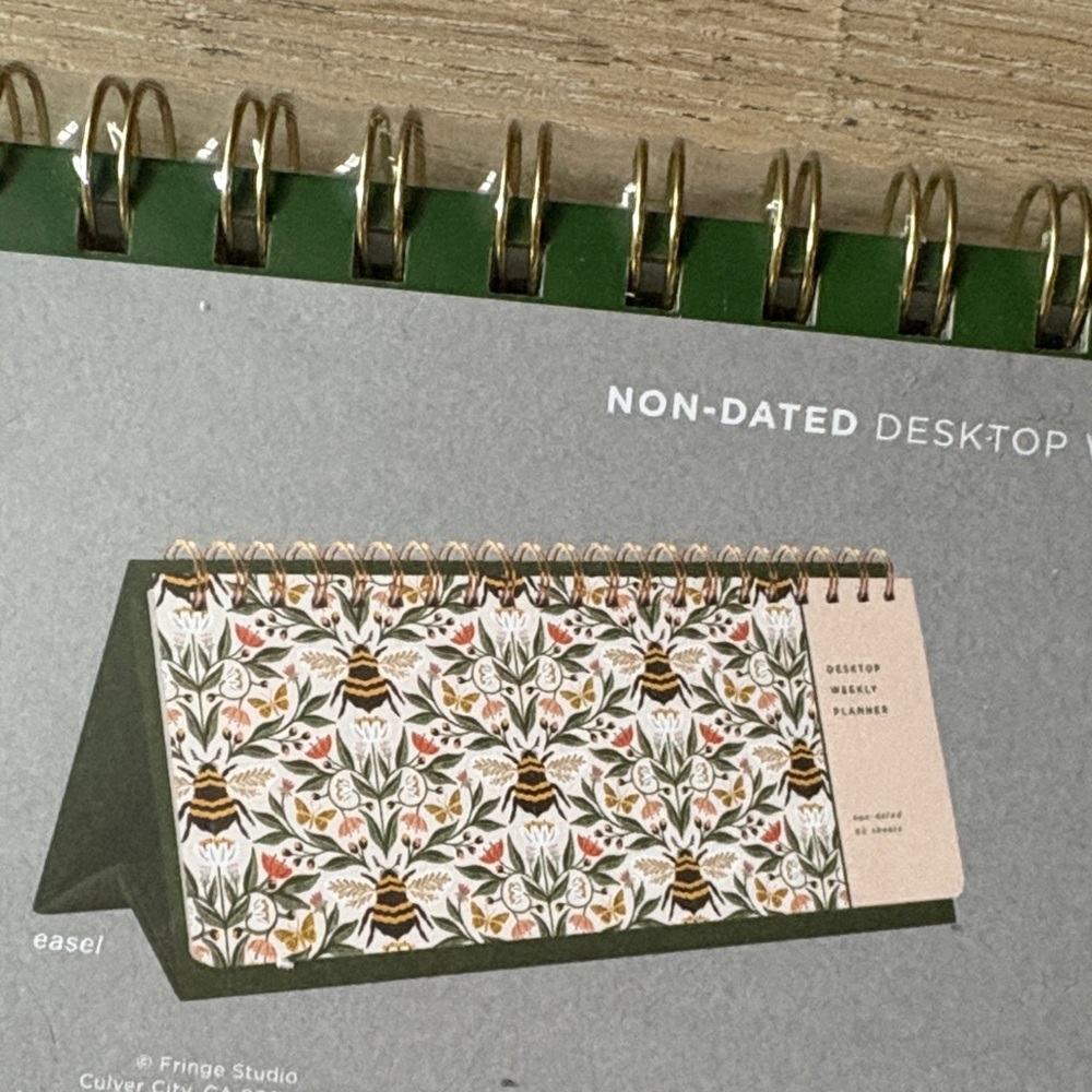 Floral Bee Desktop Weekly Planner - Picture 3 of 4